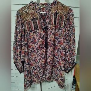 Gimmicks awesome boho tie-front kimono/jacket. Size L